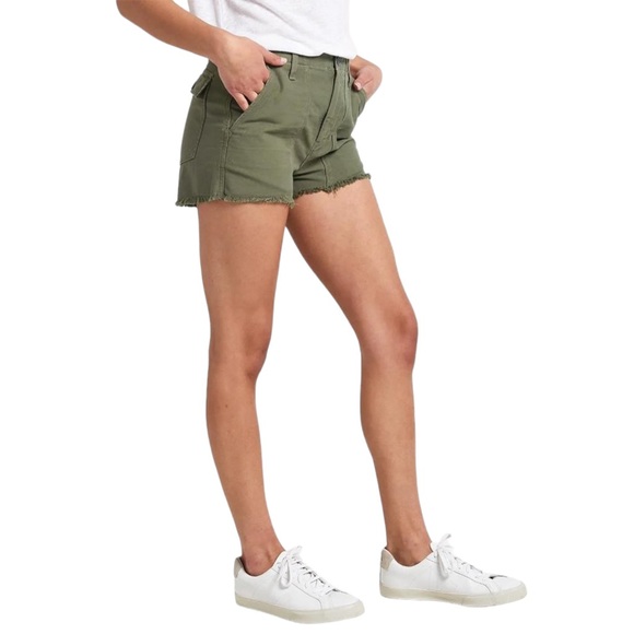 Citizens Of Humanity Meghan Surplus Combat Green Cargo Shorts - Picture 2 of 15
